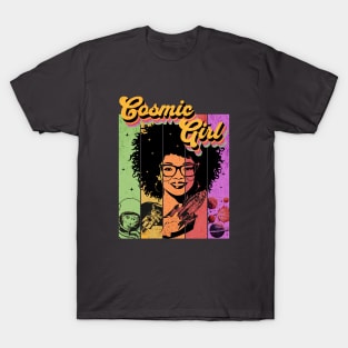 Cosmic Girl Retro Comic Book Cover Fantasy T-Shirt